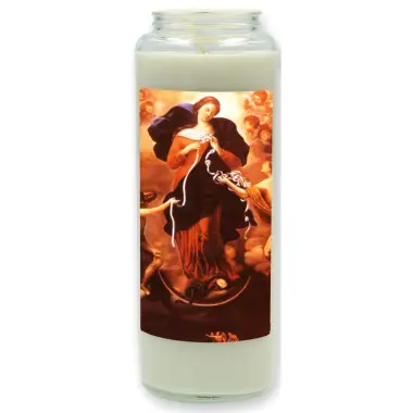 Neuvaine en verre / blanc / Marie qui défait les noeuds