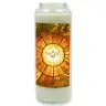 Noveenkaars in glas / wit / Heilige Geest