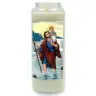 Noveenkaars in glas / wit / H Kristoffel