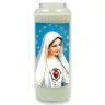 Noveenkaars in glas / wit / Onbevlekt Hart van Maria