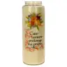 Noveenkaars in glas / wit / Cette lumière ... prière