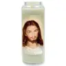 Neuvaine en verre / blanc / Christ Miséricordieux/détail