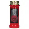 Kaars 6D / KK / rood / Engel + roos