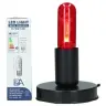 Metal black socket with LED E27 cross lamp