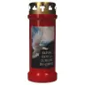 Kaars 6D / KK / rood / Duif + Tekst FR