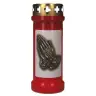 Kaars 6D / KK / rood / Biddende Handen