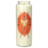 9 days candle in glass / white / Holy Spirit
