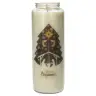Neuvaine en verre / blanc / sapin avec crèche de Noël