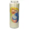 Noveenkaars in glas Heilige familie pastel
