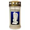 Graflicht in glas met deksel verguld - Engel - 10 stuks / doos