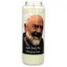 Neuvaine en verre / blanc / St Padre Pio