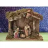 Kerststal + 5 Figuren van 9 cm (22x12x19cm)