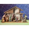 Crèche de Noël : cabane + 11 personnages de 15 cm (50x26x31cm)