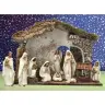 Crèche de Noël : cabane + 11 personnages de 18 cm (50x26x36cm)