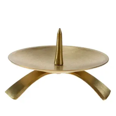 Kaarsenhouder - Diam 9.5 cm - Met Verguld