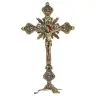 Croix sur base - 23 cm - Métal Doré