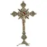 Croix sur base - 32 cm - Métal Doré