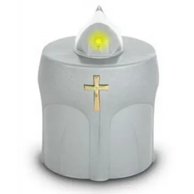 Lamp cemetery silvery supplied without batteries
