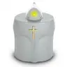 Lamp cemetery silvery supplied without batteries
