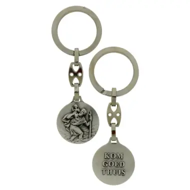 Porte-Clefs - St Christophe / Kom goed thuis 26 mm