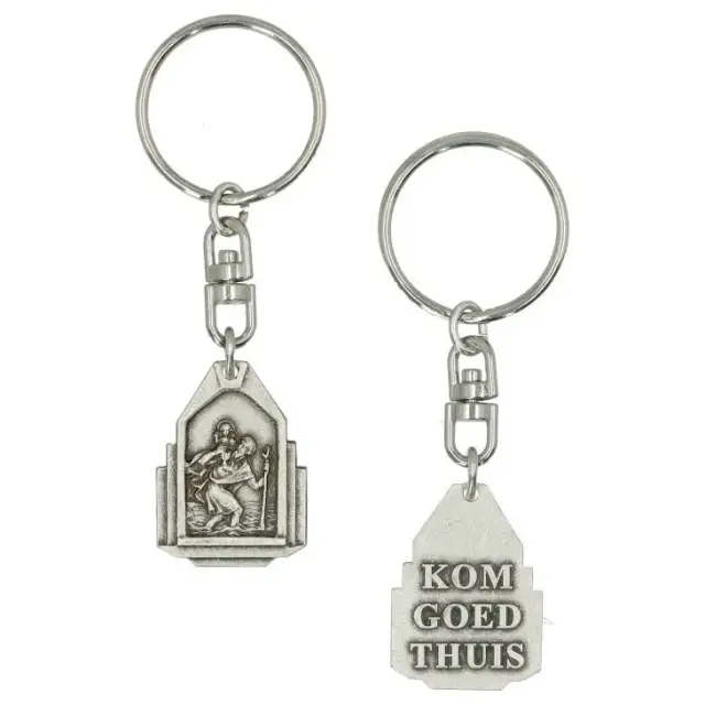 key ring St Christopherr / Kom goed thuis