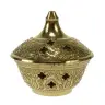 Brûle-encens - H 7 cm - Laiton doré