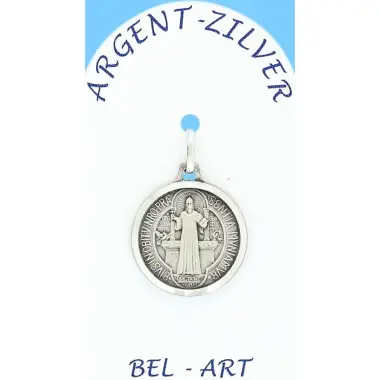 Médaille Argent St Benoït 18 mm