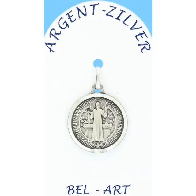 Medaille Zilver H Benedictus 18 mm
