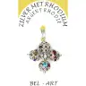 Croix Argent Rhodie Swarovsky 8 Mm Multicolor