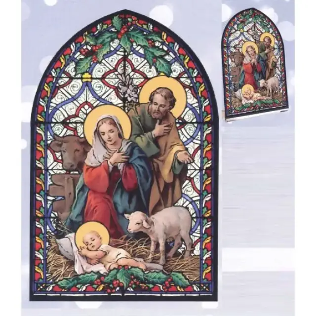 Glasraam - 4.2 X 6.8 cm - Kersttafereel