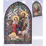 Glasraam - 4.2 X 6.8 cm - Kersttafereel