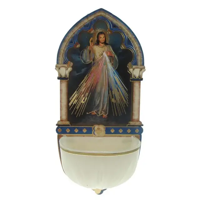 Bénitier 13 cm - Christ Miséricordieux