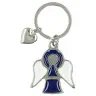Sleutelhanger Engel Email blauw + Med hart