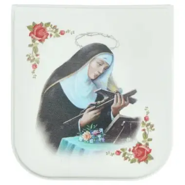 Case Rosary Saint Rita 8 X 8 cm