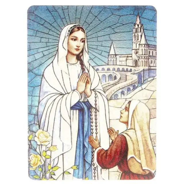 Cadre Notre Dame de Lourdes 5.5 x 7.5 cm