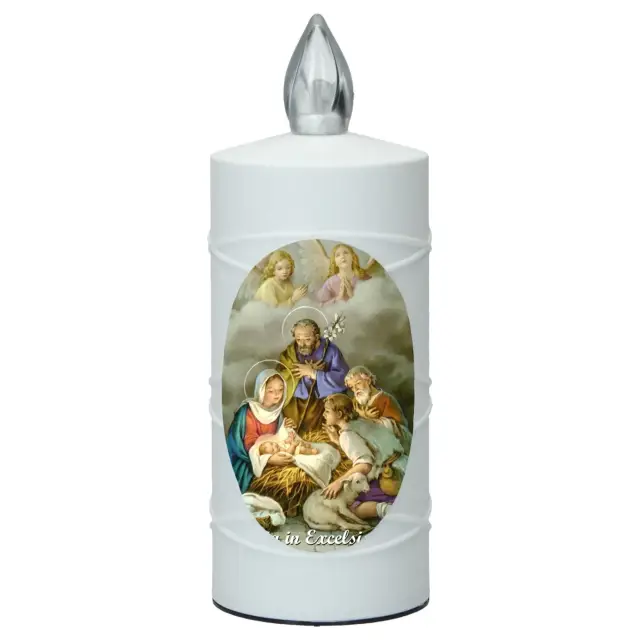 Lampe de cimetière Nativité avec 2 piles AA incluses