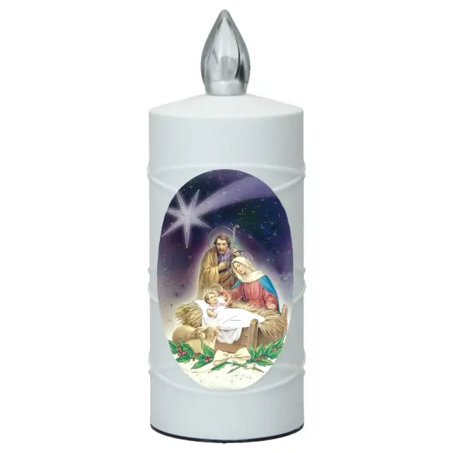 Lampe de cimetière Nativité avec 2 piles AA incluses