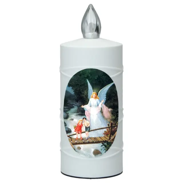 Lampe de cimetière Ange gardien avec 2 piles AA incluses