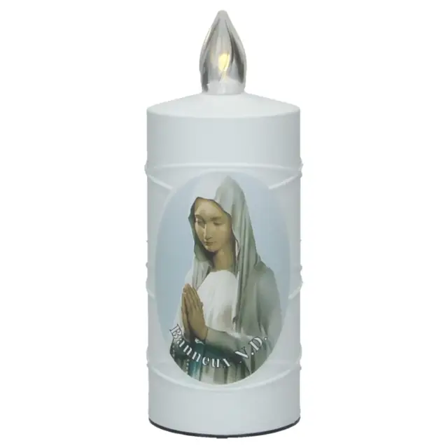 Lampe de cimetière N.D. de Banneux avec 2 piles AA incluses