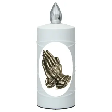 Cemetery lamp praying hands with 2 AA batteries included