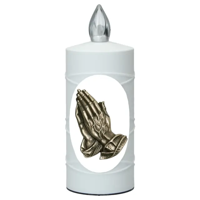 Cemetery lamp praying hands with 2 AA batteries included