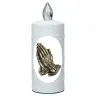 Cemetery lamp praying hands with 2 AA batteries included