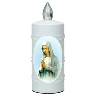 Cemetery lamp praying Lady with 2 AA batteries included
