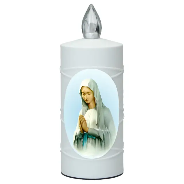 Cemetery lamp praying Lady with 2 AA batteries included