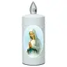 Lampe de cimetière Vierge priante avec 2 piles AA incluses