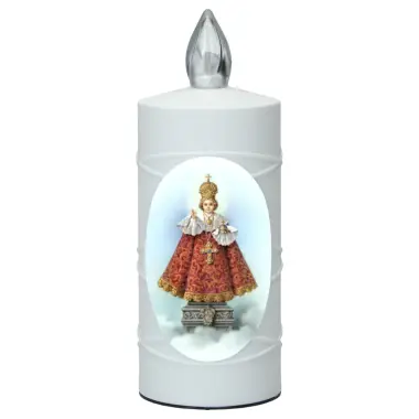 Cemetery lamp Infant Jesus of Prague with 2 AA batteries included