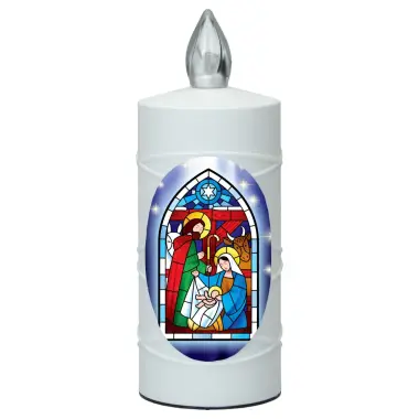 Lampe de cimetière Nativité avec 2 piles AA incluses