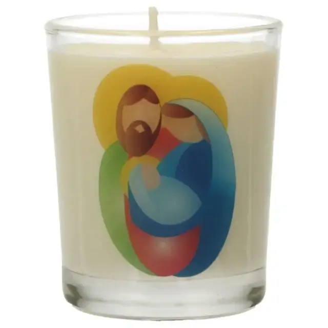 Bougie en verre 65 x 50 mm Nativité