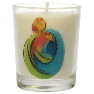 Bougie en verre 65 x 50 mm Nativité