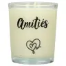 Glass candle 65 x 50 mm with French expression
